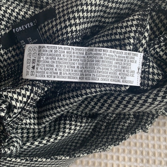 Forever 21 black and white check pants size XS - Picture 11 of 11